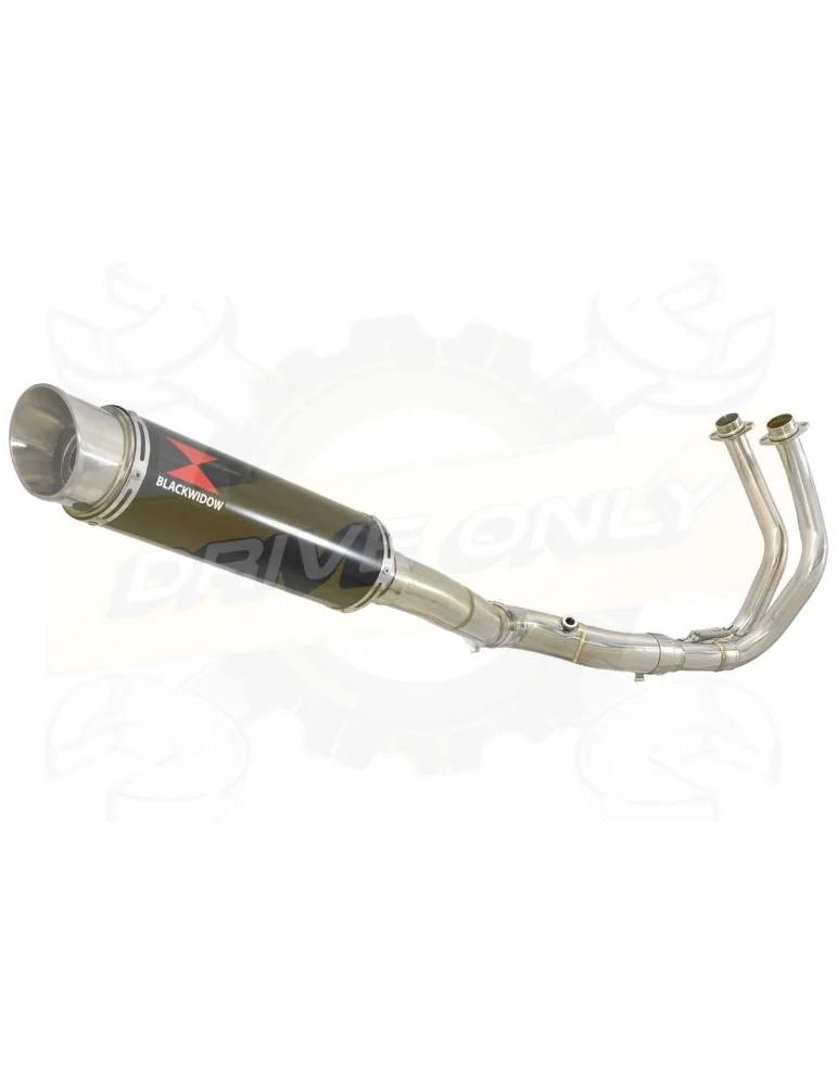 FZ-07 Tracer 2014 2015 2016 2017 Passage Haut Décatalyseur Ligne complètes & Rond GP Style Noir Silencieux En Inox 36