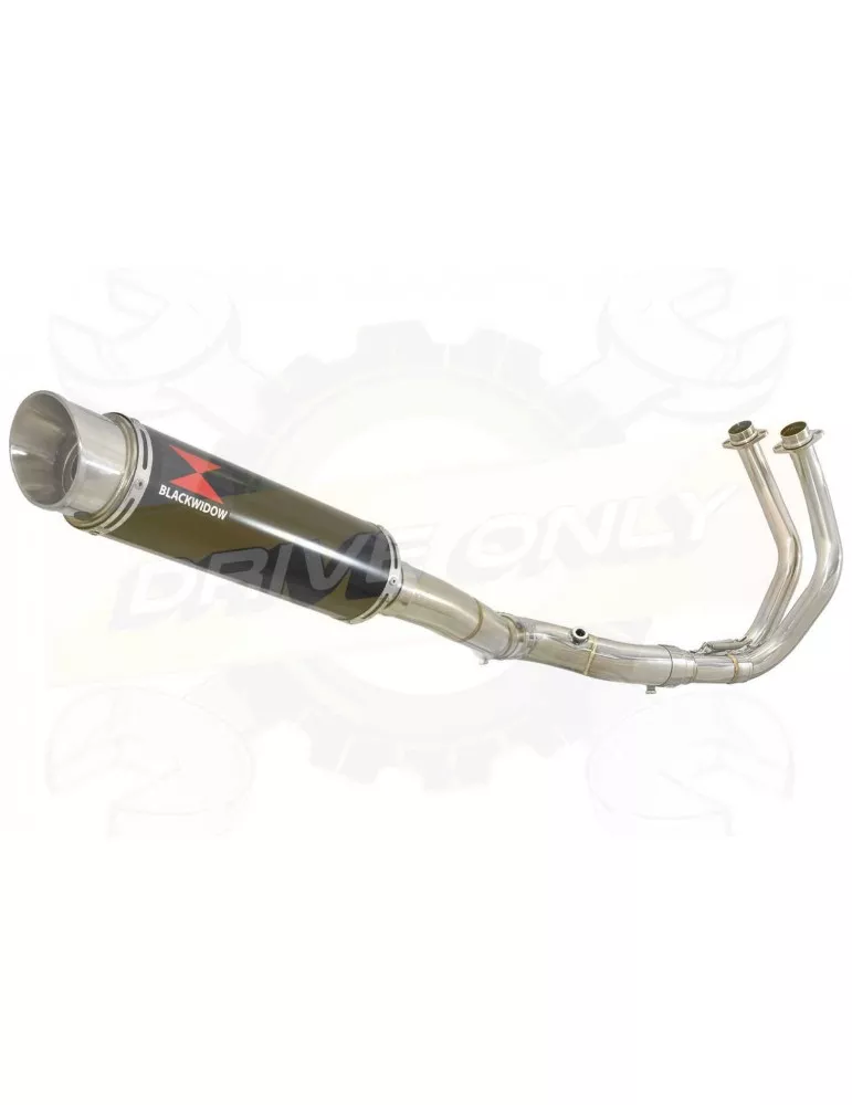 FZ-07 Tracer 2014 2015 2016 2017 Passage Haut Décatalyseur Ligne complètes & Rond GP Style Noir Silencieux En Inox 36