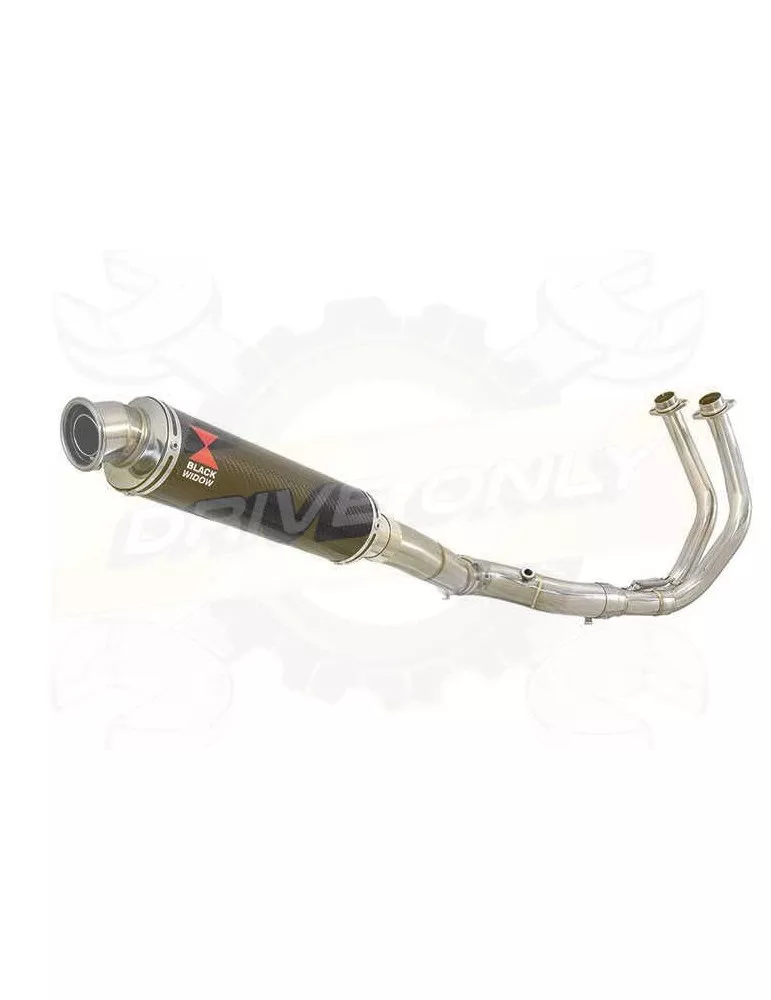 FZ-07 Tracer 2014 2015 2016 2017 Passage Haut Décatalyseur Ligne complètes & Rond En Carbone Silencieux 350mm