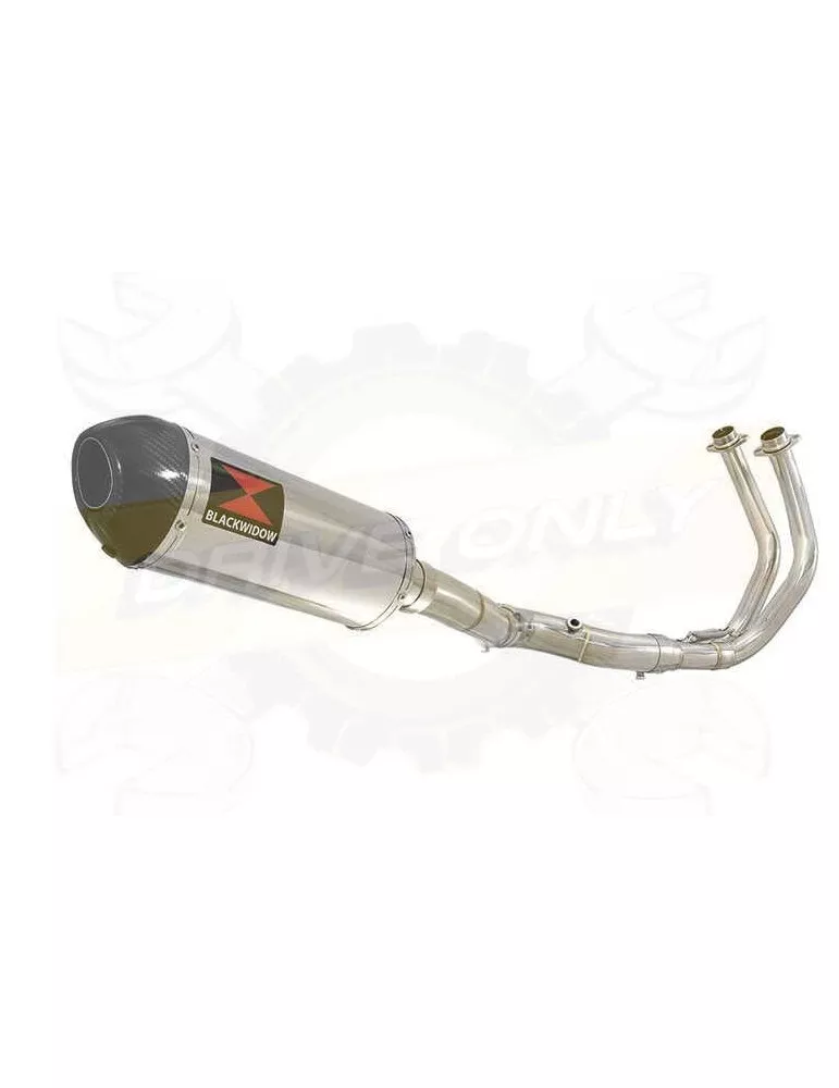 FZ-07 Tracer 2014 2015 2016 2017 Passage Haut Décatalyseur Ligne complètes & Ovale Silencieux En Inox + En Carbone Tip 300mm