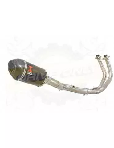 FZ-07 Tracer 2014 2015 2016 2017 Passage Haut Décatalyseur Ligne complètes & Ovale En Carbone Silencieux 200mm