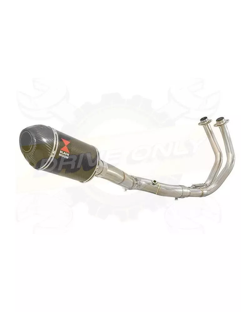 FZ-07 Tracer 2014 2015 2016 2017 Passage Haut Décatalyseur Ligne complètes & Ovale En Carbone Silencieux 200mm