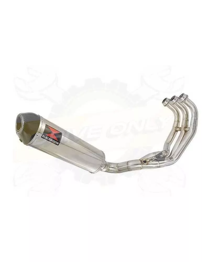 MT09 MT-09 2013-2021 Passage Bas Décatalyseur Ligne complète & Silencieux Ovale en Inox + Canule en Carbone 400mm