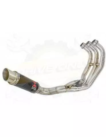 MT09 MT-09 2013-2021 Passage Bas Décatalyseur Ligne complète & Silencieux Rond GP Style Noir en Inox 230mm