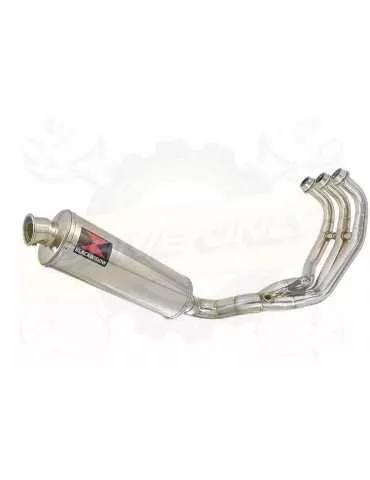 MT09 MT-09 2013-2021  Passage Bas Décatalyseur Ligne complète & Silencieux Ovale en Inox 400mm