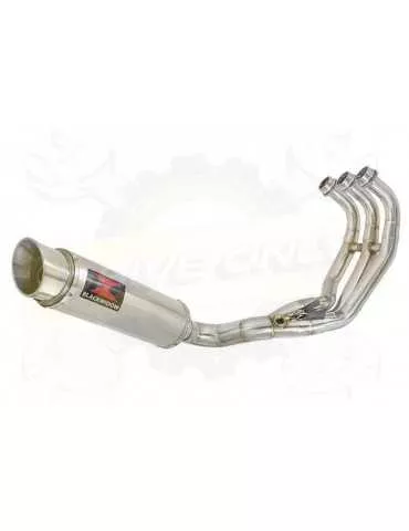 MT09 MT-09 2013-2021  Passage Bas Décatalyseur Ligne complète & Silencieux Rond GP Style en Inox 360mm