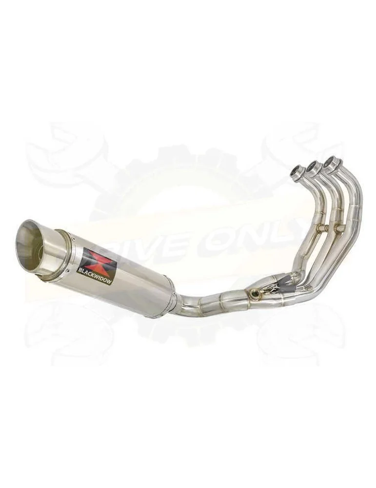 MT09 MT-09 2013-2021  Passage Bas Décatalyseur Ligne complète & Silencieux Rond GP Style en Inox 360mm