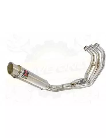 MT09 MT-09 2013-2021 Passage Bas Décatalyseur Ligne complète & Silencieux Rond GP Style En Inox 350mm