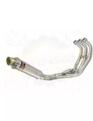 MT09 MT-09 2013-2021  Passage Bas Décatalyseur Ligne complète & Silencieux Rond en Inox 350mm