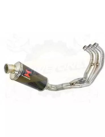 MT09 MT-09 2013-2021  Passage Bas Décatalyseur Ligne complète & Silencieux Ovale En Carbone 300mm