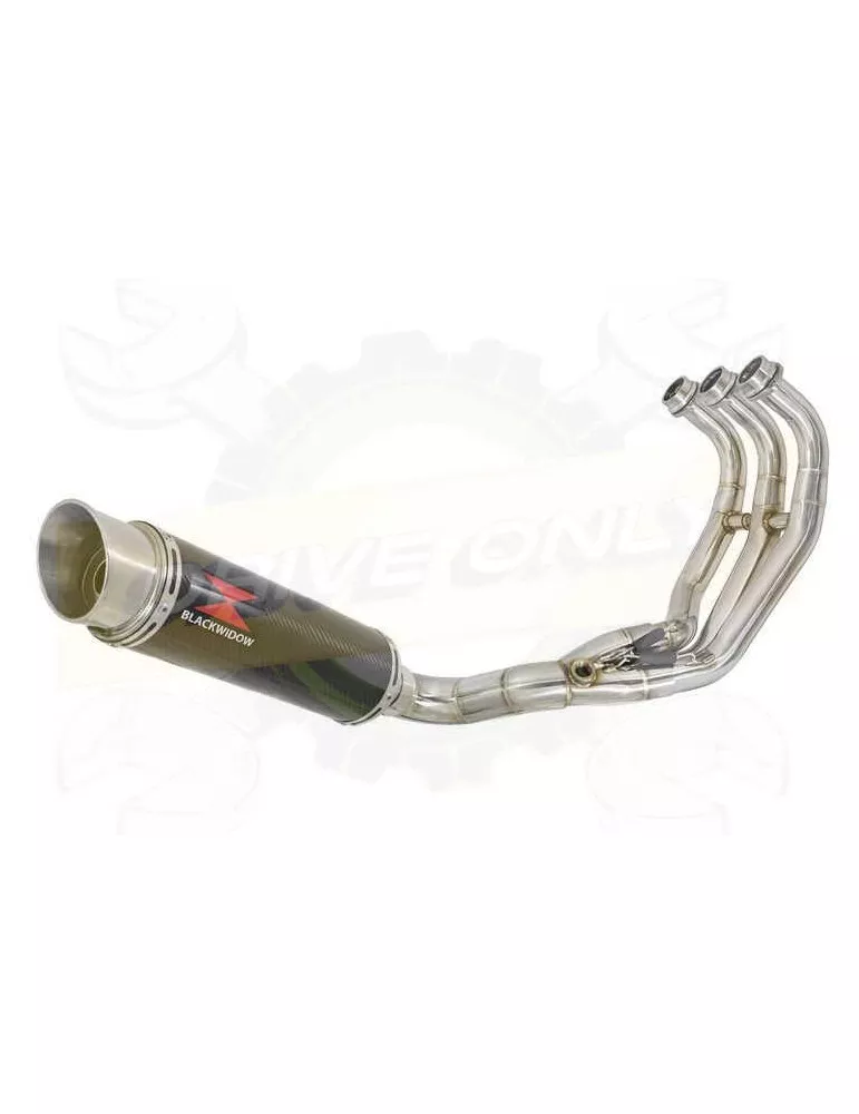 MT09 MT-09 2013-2021  Passage Bas Décatalyseur Ligne complète & Silencieux Rond GP Style en Carbone 360mm