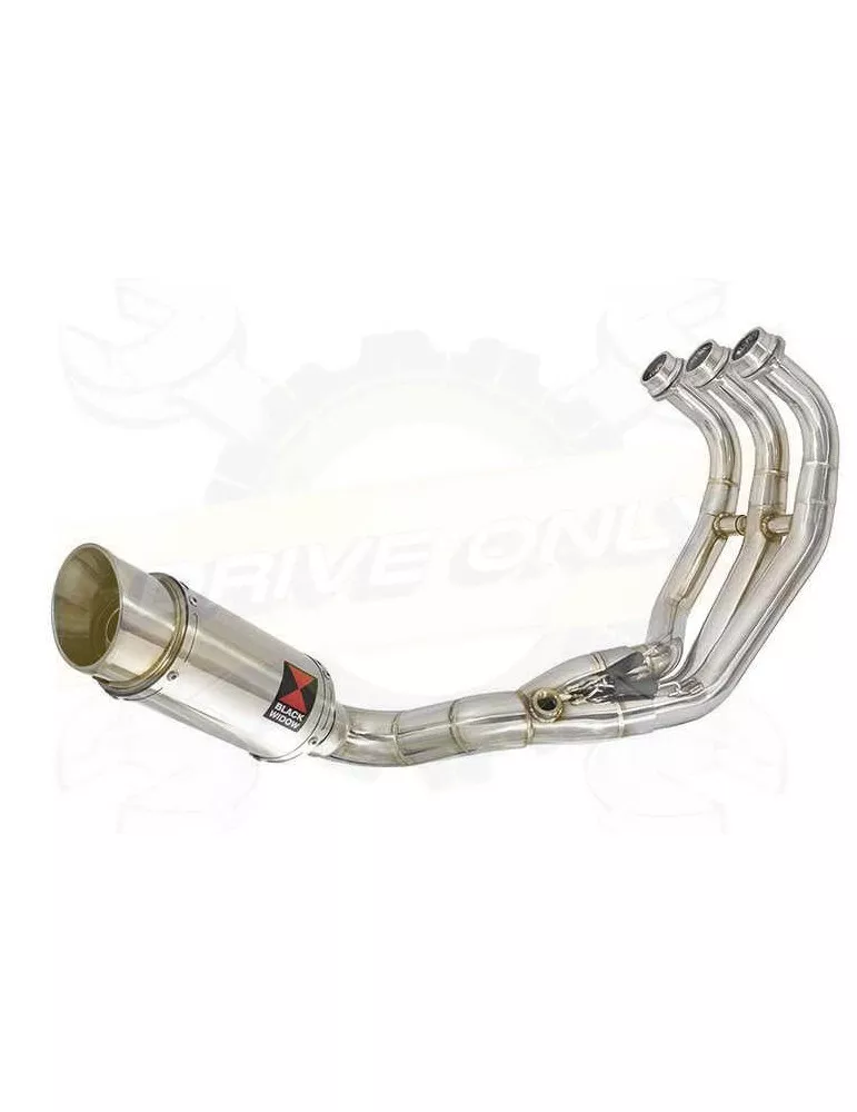 MT09 MT-09 2013-2021  Passage Bas Décatalyseur Ligne complète & Silencieux Rond en Inox 200mm