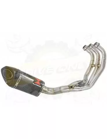 MT09 MT-09 2013-2021  Passage Bas Décatalyseur Ligne complète + Silencieux Tri Ovale En Carbone 250mm