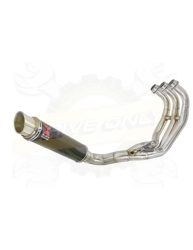 MT09 MT-09 2013-2021 Passage Bas Décatalyseur Ligne complète & Silencieux Rond GP Style en Carbone 350mm