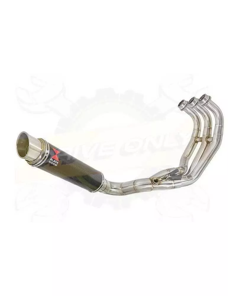 MT09 MT-09 2013-2021 Passage Bas Décatalyseur Ligne complète & Silencieux Rond GP Style en Carbone 350mm