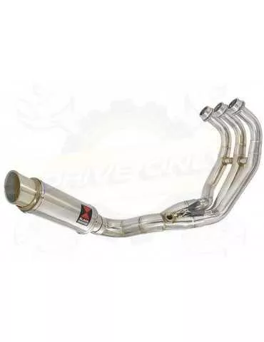 MT09 MT-09 2013-2021  Passage Bas Décatalyseur Ligne complète & Silencieux Rond GP Style en Inox 230mm