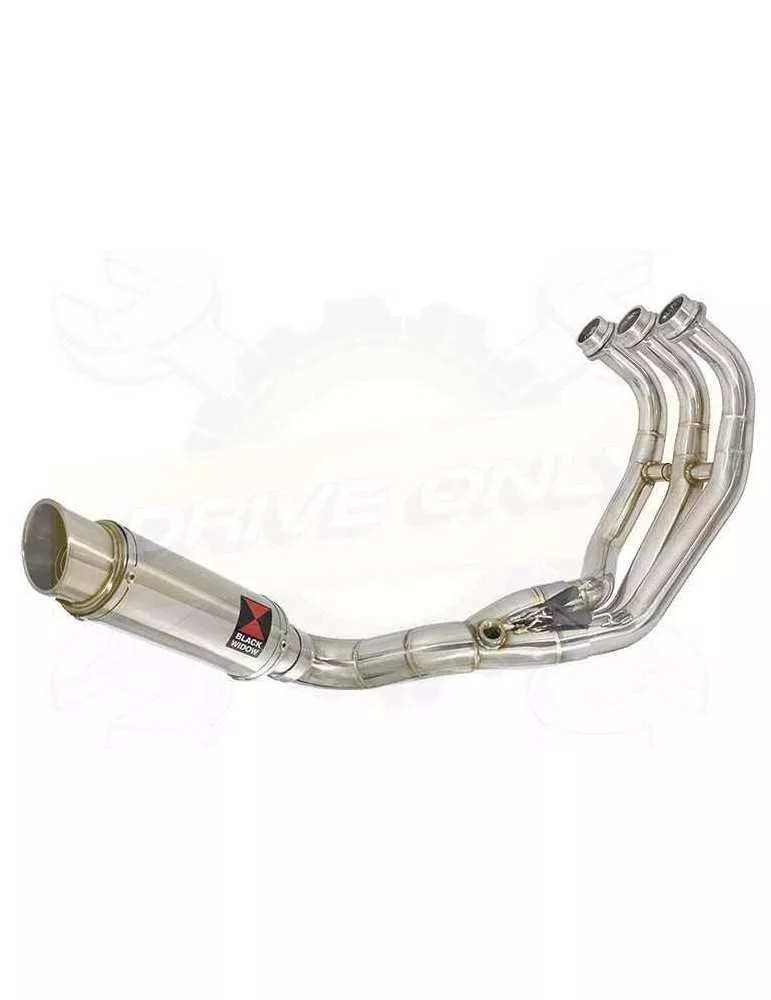 MT09 MT-09 2013-2021  Passage Bas Décatalyseur Ligne complète & Silencieux Rond GP Style en Inox 230mm
