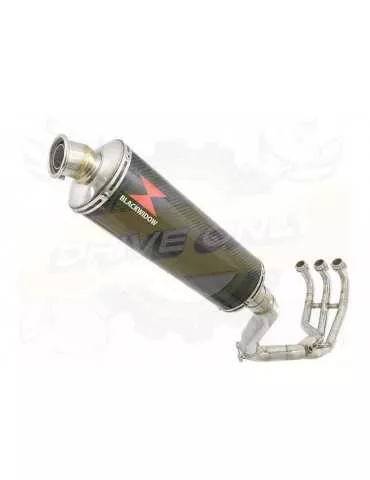 MT09 MT-09 2013-2021 Passage Haut Décatalyseur Ligne complète & Silencieux Ovale En Carbone 400mm