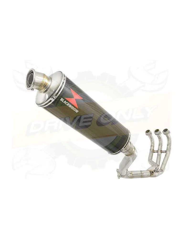 MT09 MT-09 2013-2021 Passage Haut Décatalyseur Ligne complète & Silencieux Ovale En Carbone 400mm