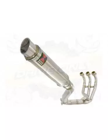 MT09 MT-09 2013-2021  Passage Haut Décatalyseur Ligne complète & Silencieux Rond GP Style en Inox 350mm