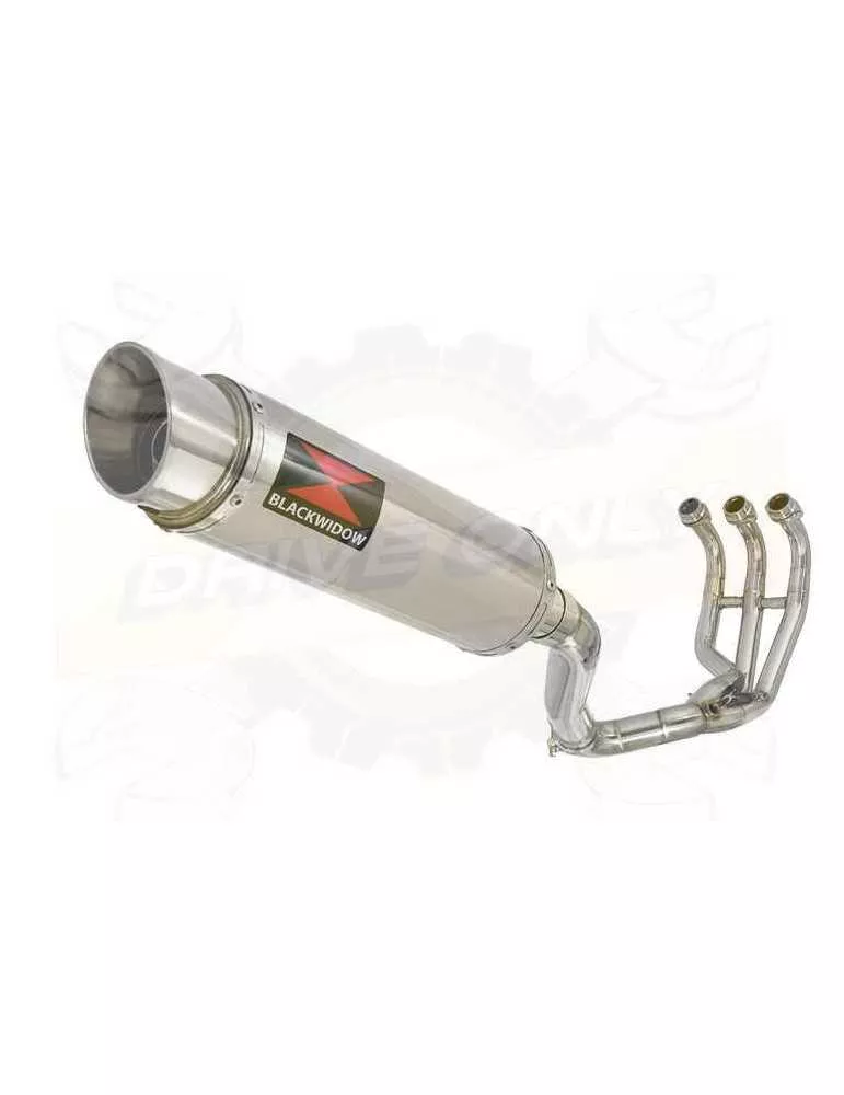 MT09 MT-09 2013-2021  Passage Haut Décatalyseur Ligne complète & Silencieux Rond GP Style en Inox 360mm