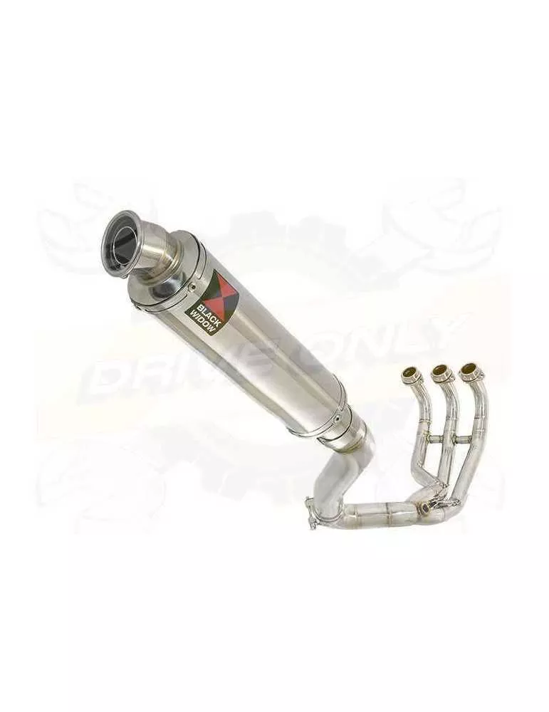 MT09 MT-09 2013-2021  Passage Haut Décatalyseur Ligne complète & Silencieux Rond en Inox 350mm