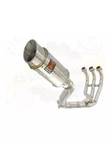 MT09 MT-09 2013-2021  Passage Haut Décatalyseur Ligne complète & Silencieux Rond en Inox 200mm