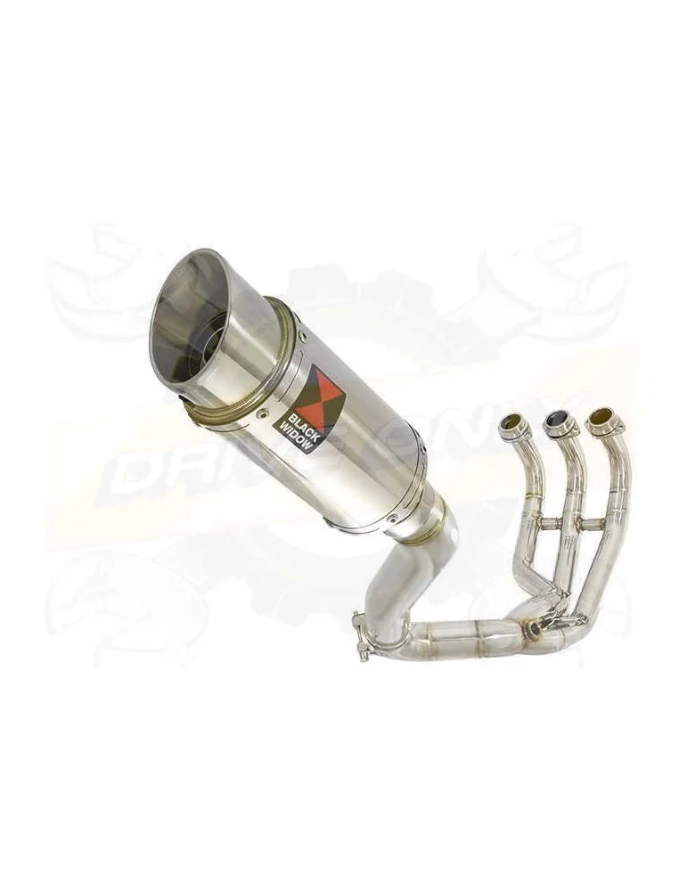 MT09 MT-09 2013-2021  Passage Haut Décatalyseur Ligne complète & Silencieux Rond en Inox 200mm