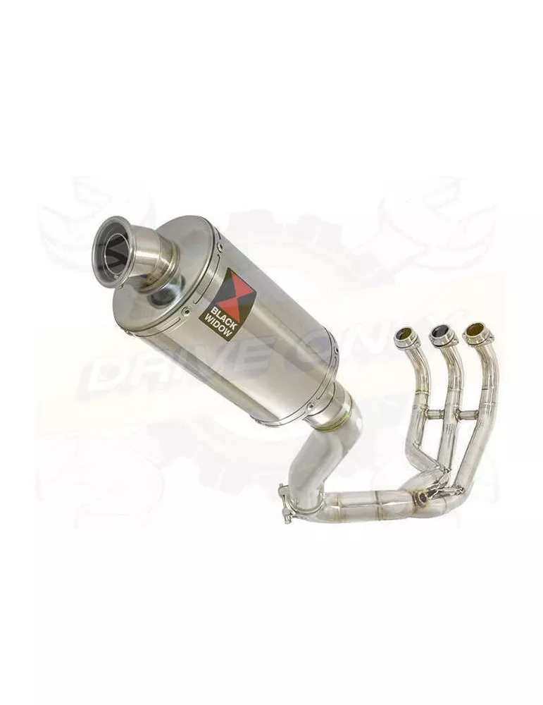 MT09 MT-09 2013-2021 Passage Haut Décatalyseur Ligne complète & Silencieux Ovale en Inox 230mm