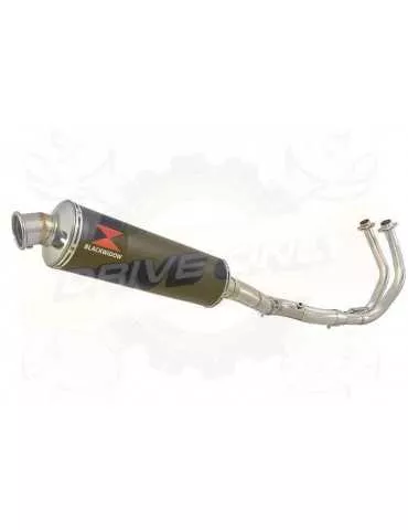 MT07 MT-07 2014 2015 2016 2017 Passage Haut Décatalyseur Ligne complète & Silencieux Rond Noir En Inox 400mm