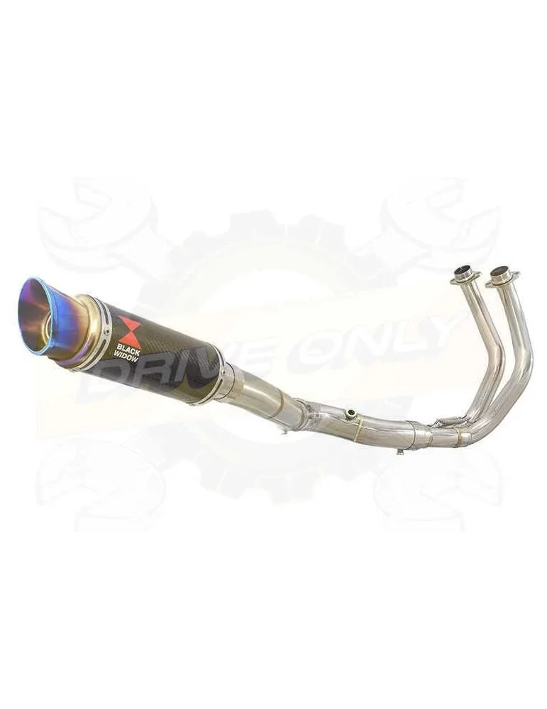 MT07 MT-07 2014 2015 2016 2017 Passage Haut Décatalyseur Ligne complète & Silencieux GP Rond En Carbone + Canule en Inox Anodisé