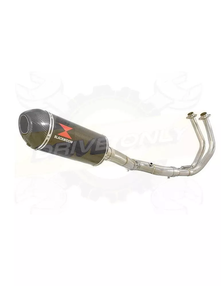 MT07 MT-07 2014 2015 2016 2017 Passage Haut Décatalyseur Ligne complète & Silencieux Ovale En Carbone 300mm