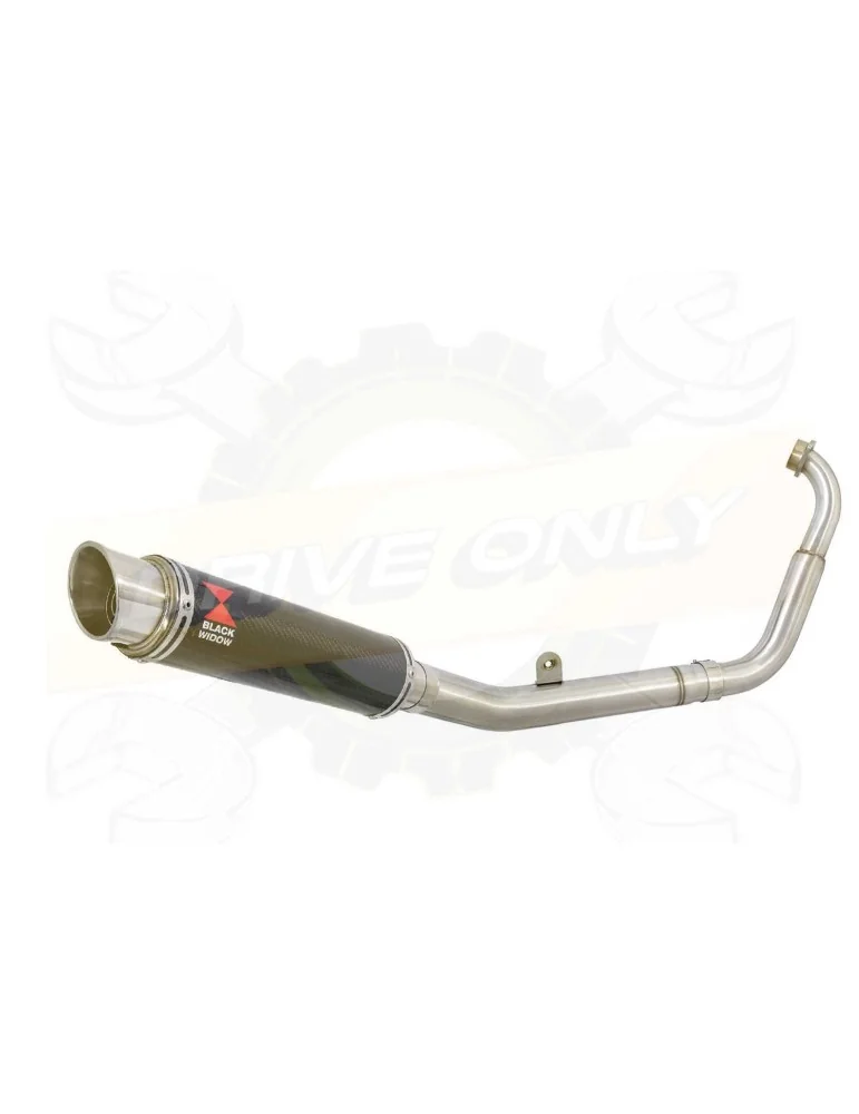 MT125 2014 - 2019 Passage Bas Ligne complète & Silencieux GP Rond En Carbone 350mm