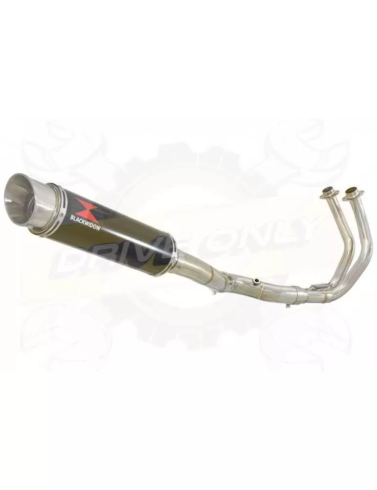 MT07 MT-07 2014 2015 2016 2017 Passage Haut Décatalyseur Ligne complète & Silencieux Rond GP Style Noir En Inox 360m