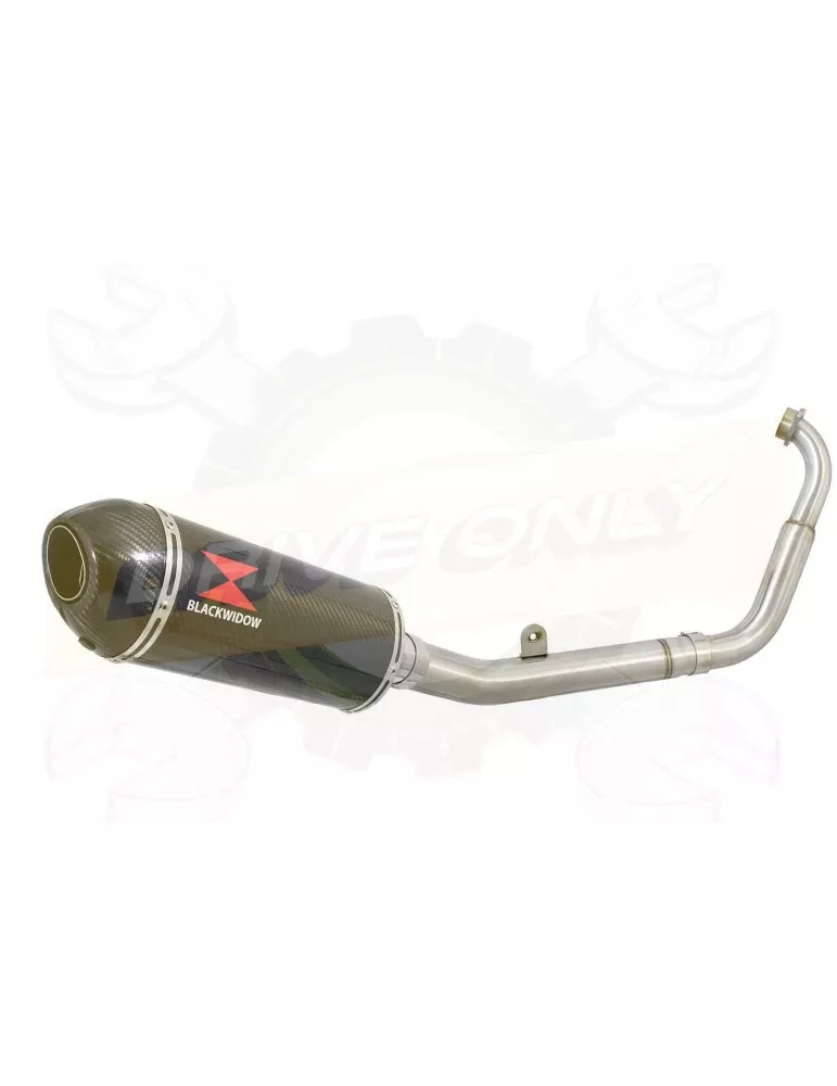 MT125 2014 - 2019 Passage Bas Ligne complète & Silencieux Ovale En Carbone 300mm