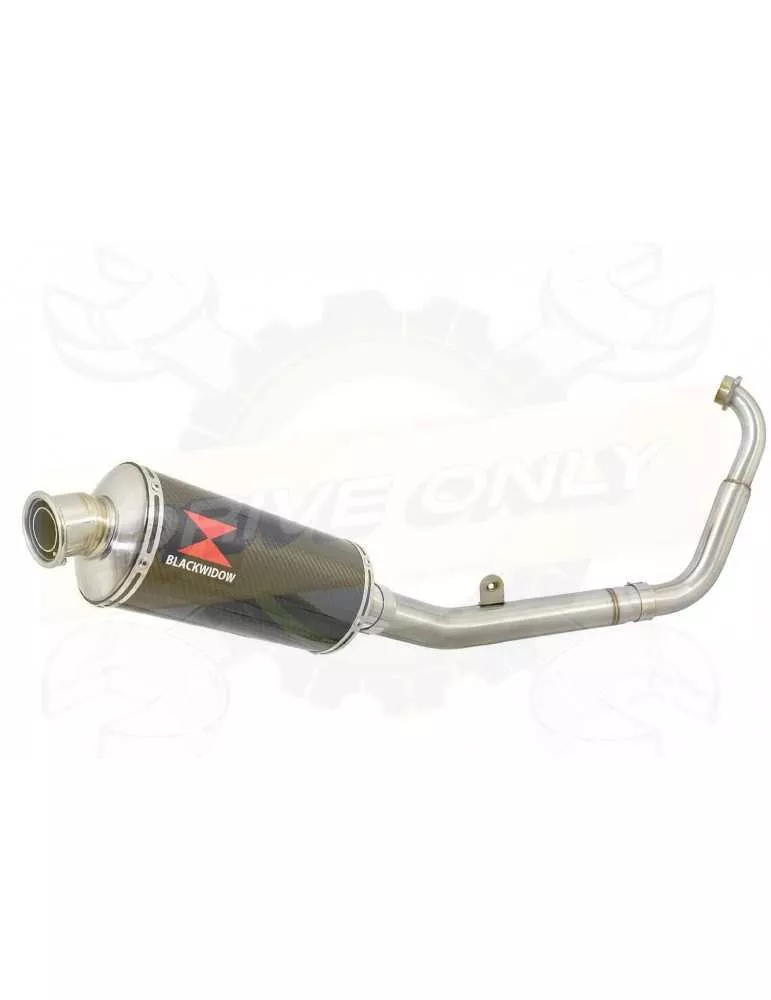 MT125 2014 - 2019 Passage Bas Ligne complète & Silencieux Ovale En Carbone 300mm
