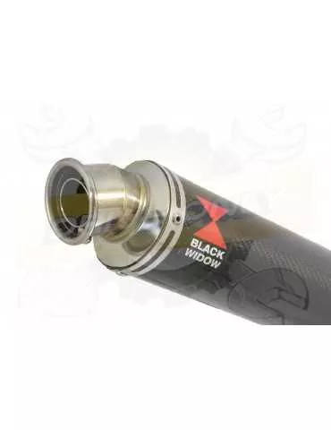 MT125 2014 - 2019 Passage Bas Ligne complète & Silencieux Rond En Carbone 350mm