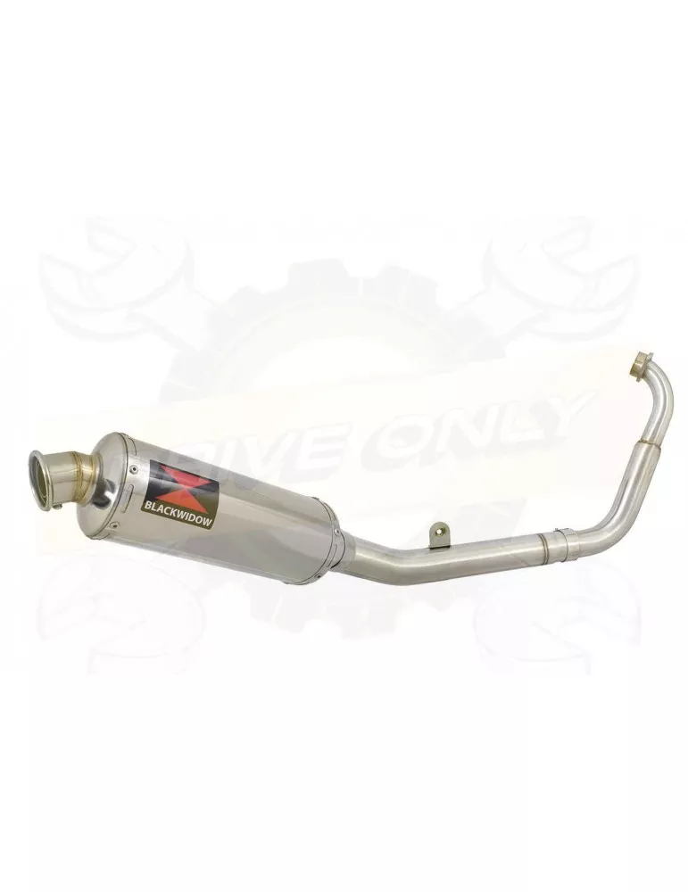MT125 2014 - 2019 Passage Bas Ligne complète & Silencieux Rond En Inox 300mm