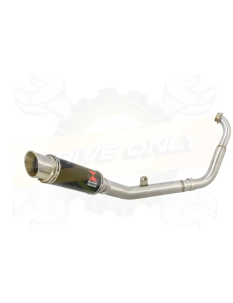 MT125 2014 - 2019 Passage Bas Ligne complète & Silencieux Rond GP Style Noir En Inox 230mm