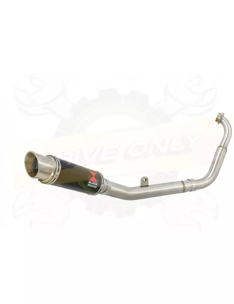 MT125 2014 - 2019 Passage Bas Ligne complète & Silencieux Rond GP Style Noir En Inox 230mm