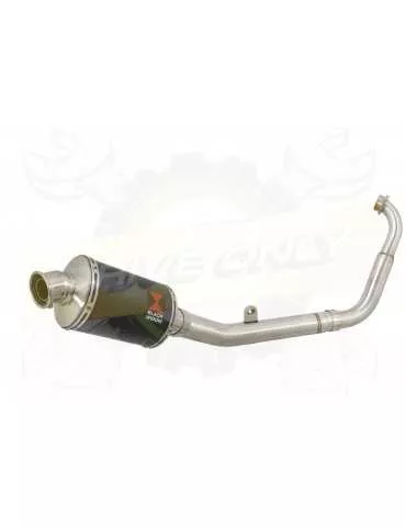 MT125 2014 - 2019 Passage Bas Ligne complète & Silencieux Ovale Noir En Inox 230mm