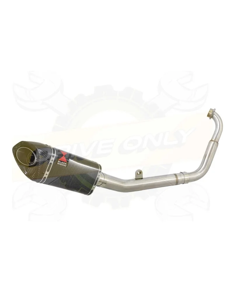 MT125 2014 - 2019 Passage Bas Ligne complète & Silencieux Tri Ovale En Carbone 250mm