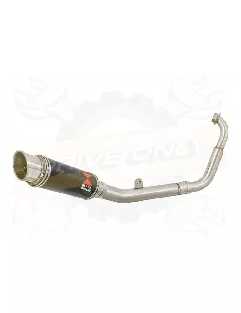 MT125 2014 - 2019 Passage Bas Ligne complète & Silencieux GP Rond En Carbone 230mm