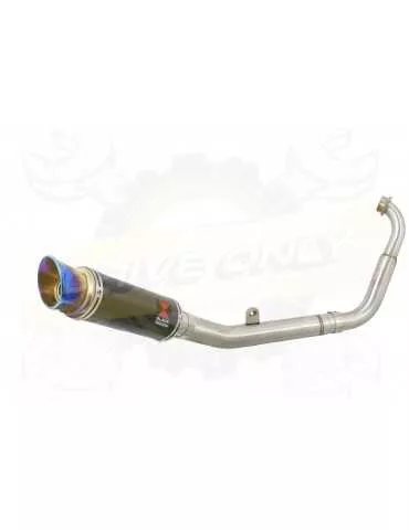 MT125 2014 - 2019 Passage Bas Ligne complète & Silencieux GP Rond En Carbone + Canule En Inox Anodisé 230mm