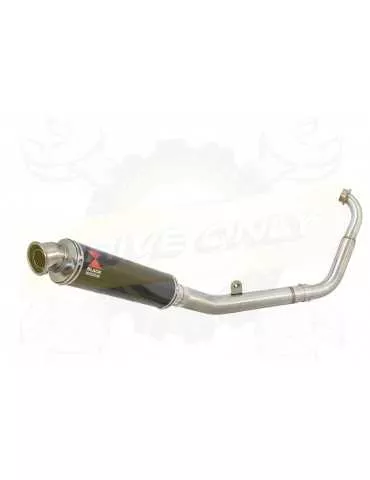 MT125 2014 - 2019 Hi Level Ligne complète & Silencieux Rond En Carbone 350mm