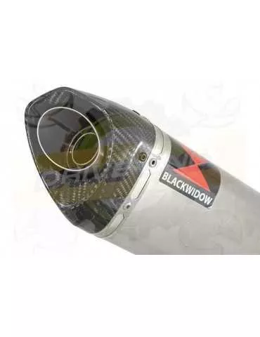 MT07 MT-07 2014 2015 2016 2017 Passage Bas Décatalyseur Ligne complète & Silencieux Tri Ovale en Inox + Canule en Carbone 250mm