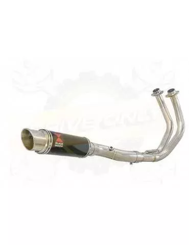 MT07 MT-07 2014 2015 2016 2017 Passage Bas Décatalyseur Ligne complète & Silencieux Rond GP Style Noir En Inox 230mm