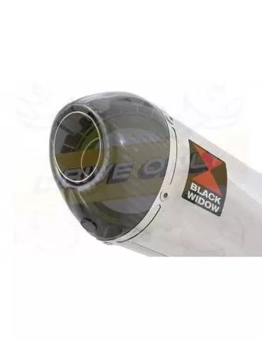 MT07 MT-07 2014 2015 2016 2017 Passage Bas Décatalyseur Ligne complète & Silencieux Ovale En Inox + Canule en Carbone 200mm