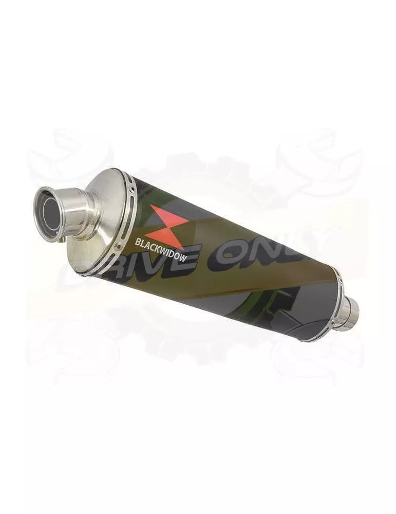 FZS1000 FZS 1000 FAZER Exhaust Silencieux Kit & Ovale Noir Silencieux En Inox 400mm
