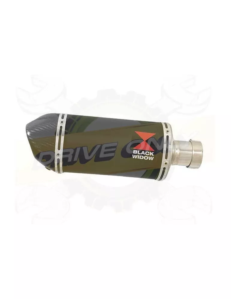 FZS1000 FZS 1000 FAZER Silencieux Kit & Silencieux Ovale Noir En Inox + Canule En Carbone 200mm